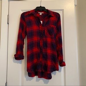 Motherhood Maternity Button Up Flannel